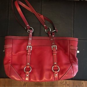 Authentic Coach Red Shoulder bag